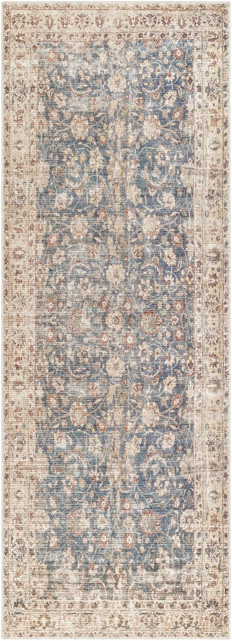 Keona Traditional Blue And Beige Machine Woven Area Rug - The Rug Decor