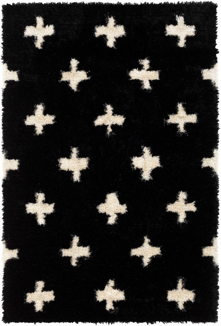 Keperra Modern Style Black And Ivory Hand Tufted Area Rug - The Rug Decor