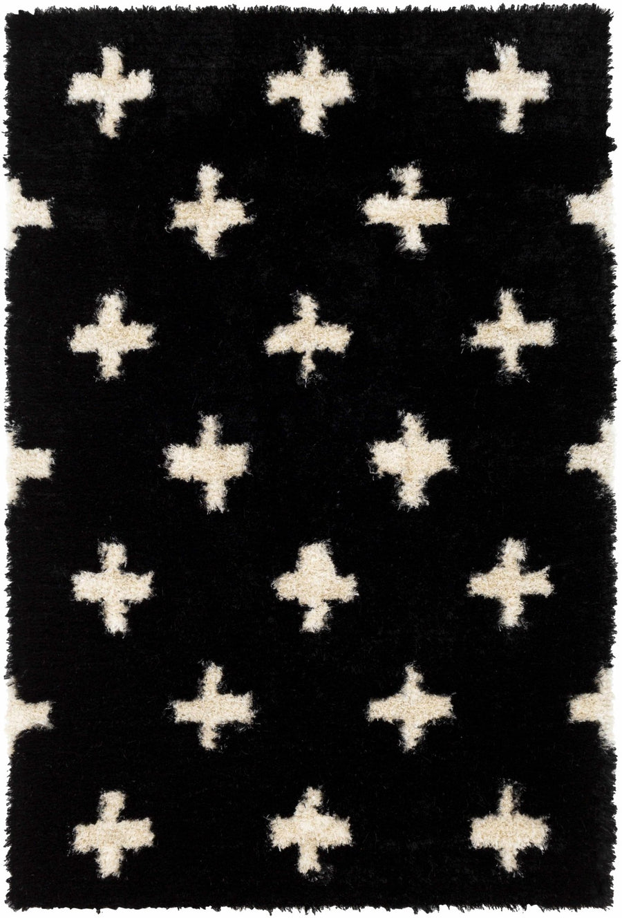 Keperra Modern Style Black And Ivory Hand Tufted Area Rug - The Rug Decor