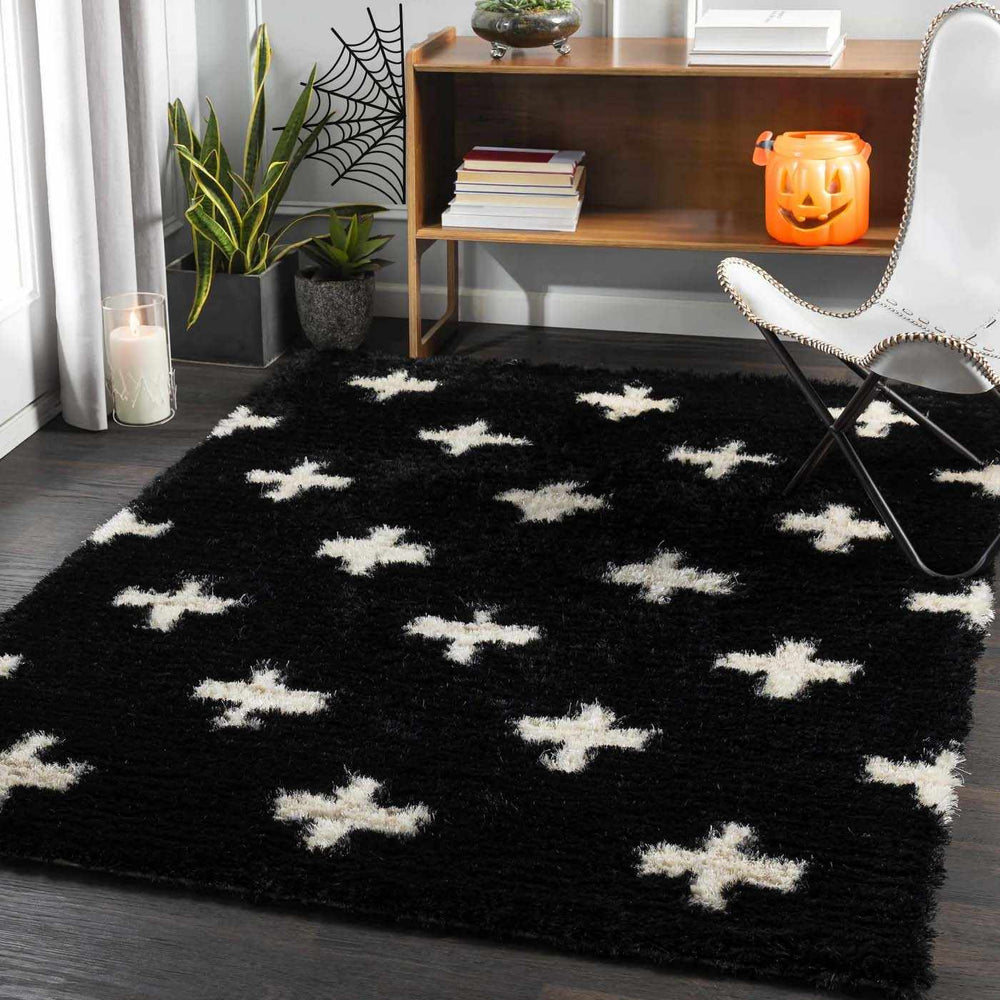 Keperra Modern Style Black And Ivory Hand Tufted Area Rug - The Rug Decor