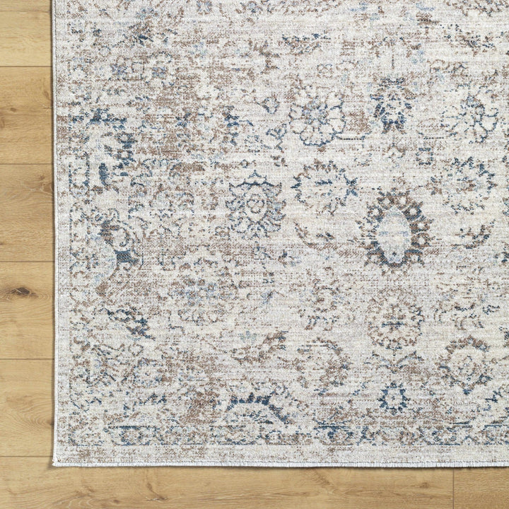 Keran Traditional Beige And Blue Area Rug - The Rug Decor