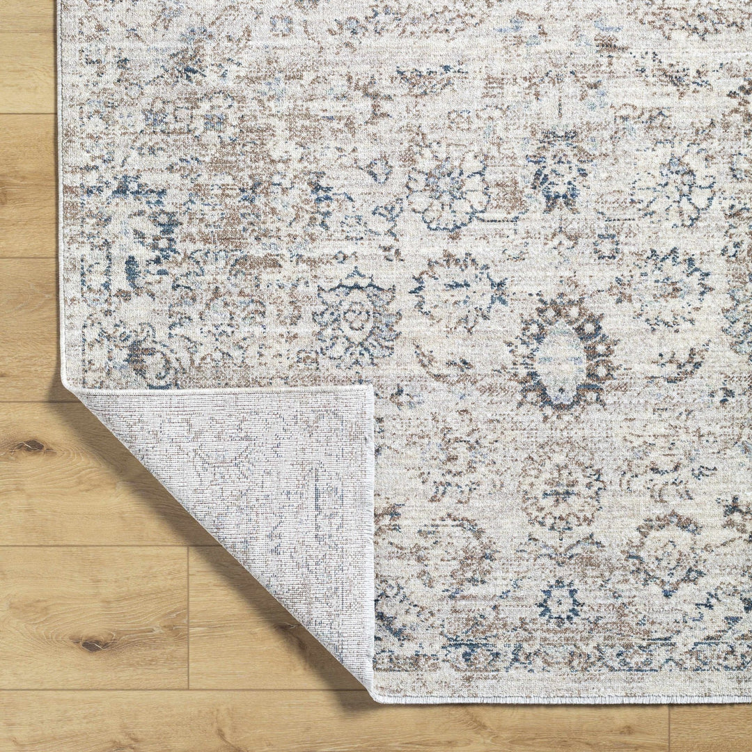 Keran Traditional Beige And Blue Area Rug - The Rug Decor