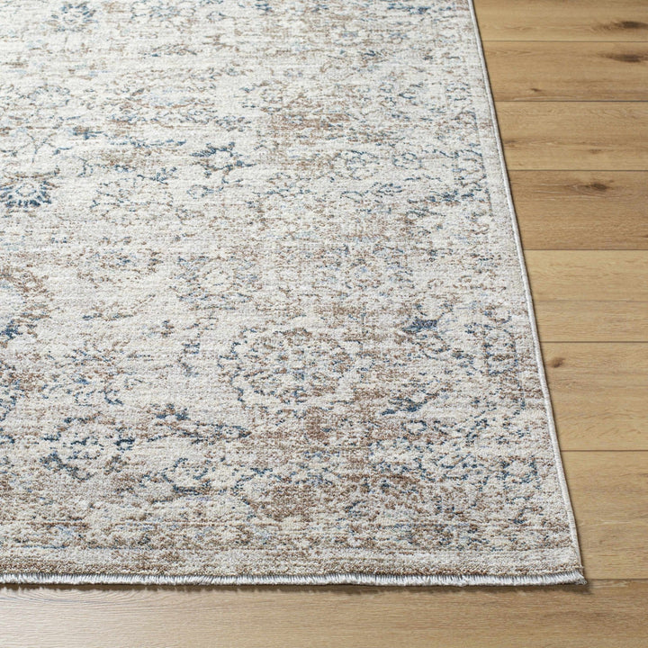 Keran Traditional Beige And Blue Area Rug - The Rug Decor