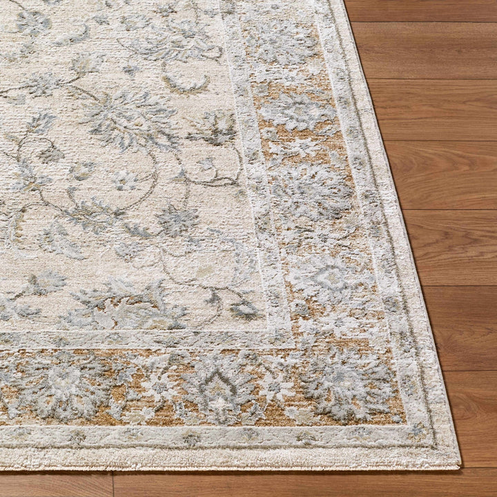 Kerem Traditional Floral Design Cream And Gray Area Rug - The Rug Decor