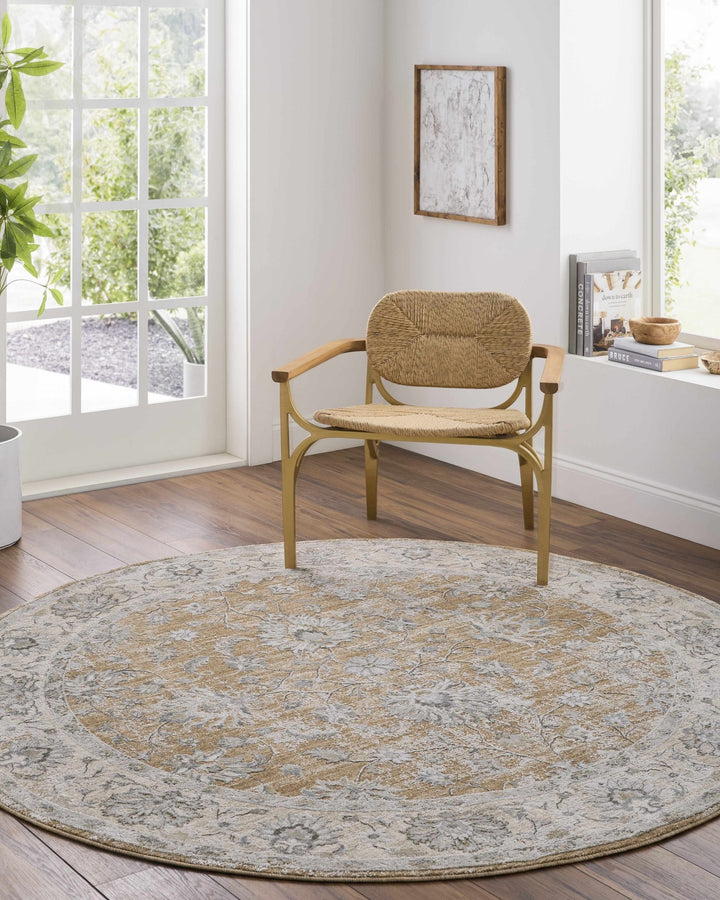 Kerem Traditional Style Gray And Brown Area Rug - The Rug Decor