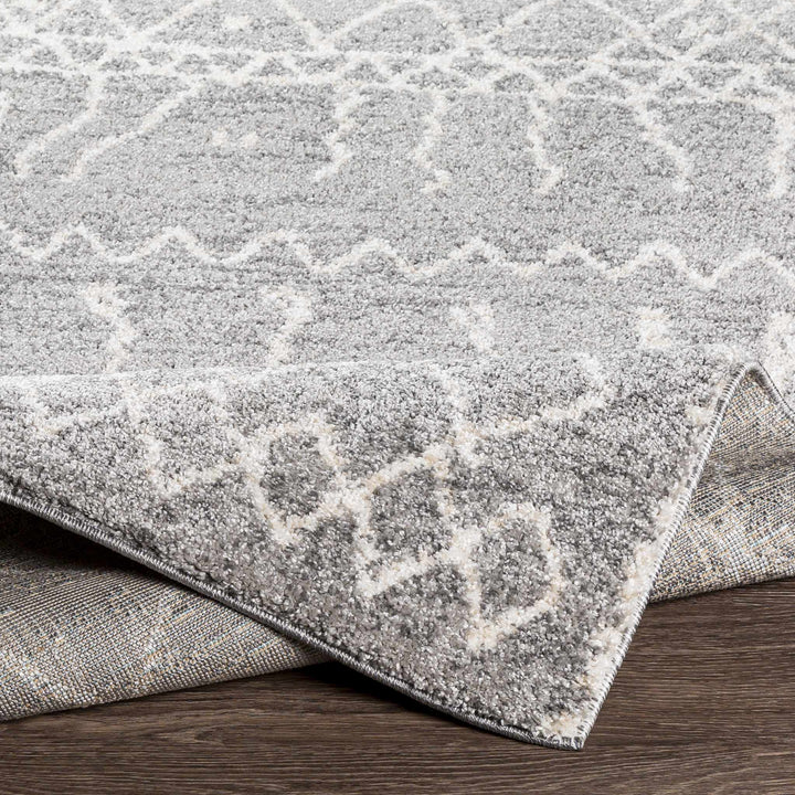 Kessingland Gray And Ivory Modern Geometrical Design Area Rug
