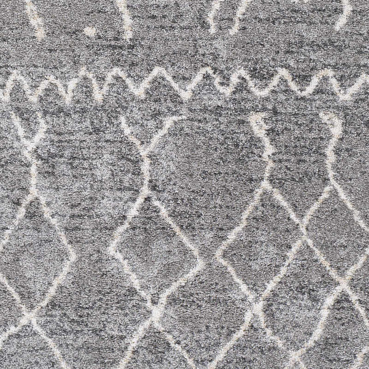 Kessingland Gray And Ivory Modern Geometrical Design Area Rug