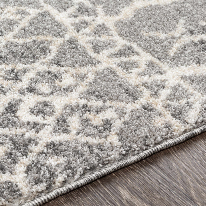 Kessingland Gray And Ivory Modern Geometrical Design Area Rug