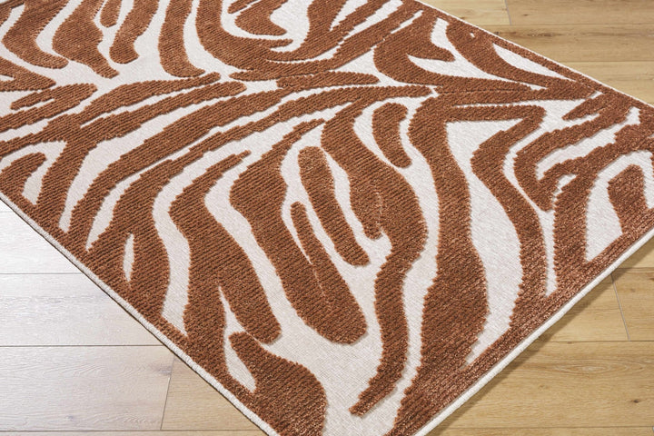 Keto Brown Contemporary Style Washable Area Rug - The Rug Decor