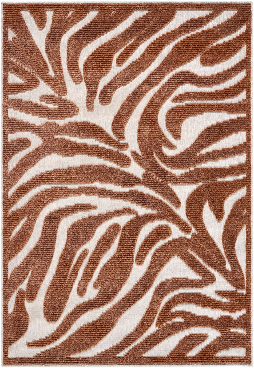 Keto Brown Contemporary Style Washable Area Rug - The Rug Decor