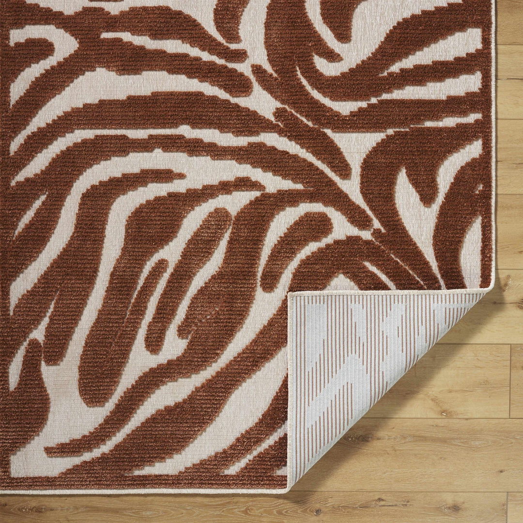 Keto Brown Contemporary Style Washable Area Rug - The Rug Decor