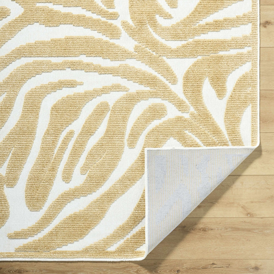 Keto Contemporary Beige And White Washable Area Rug - The Rug Decor