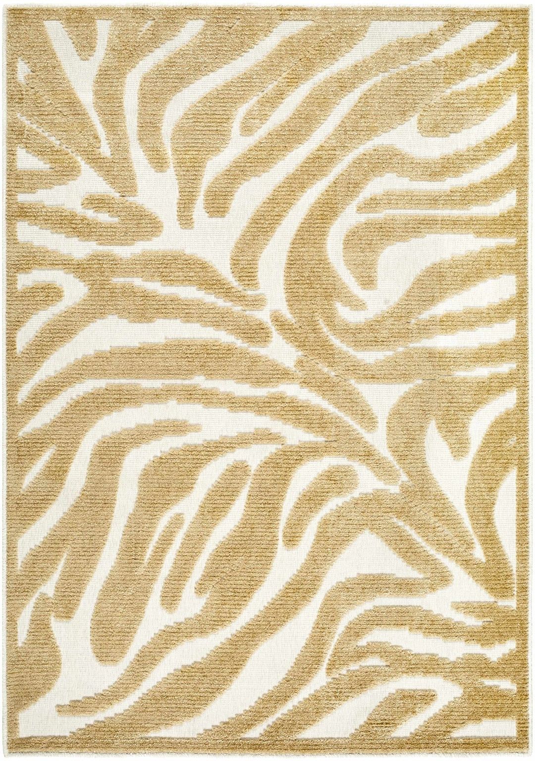 Keto Contemporary Beige And White Washable Area Rug - The Rug Decor