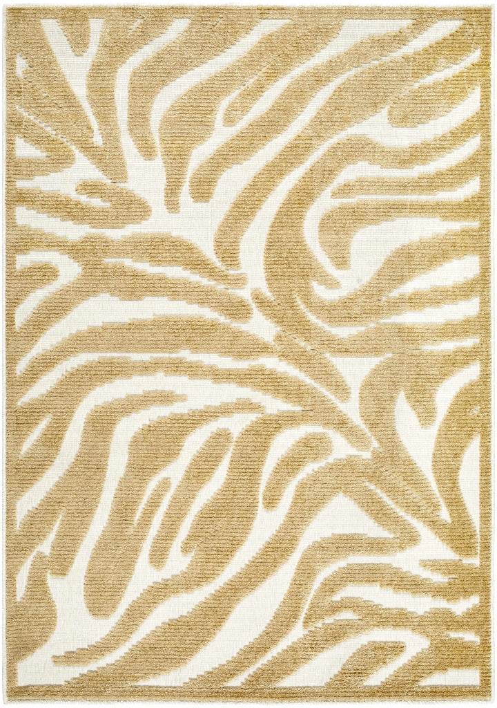 Keto Contemporary Beige And White Washable Area Rug - The Rug Decor