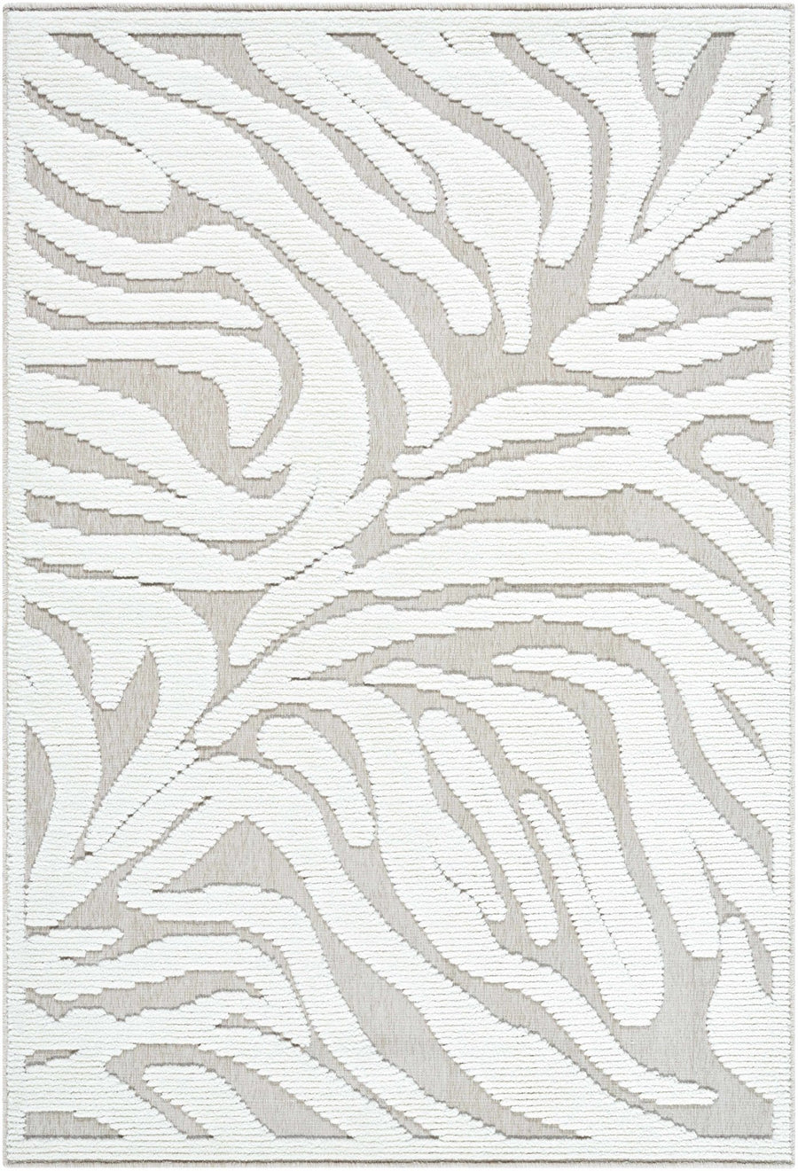 Keto Contemporary Style White Washable Area Rug - The Rug Decor