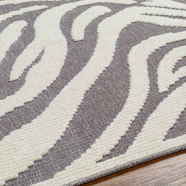 Keto Modern Gray And Ivory Zebra Rug - The Rug Decor