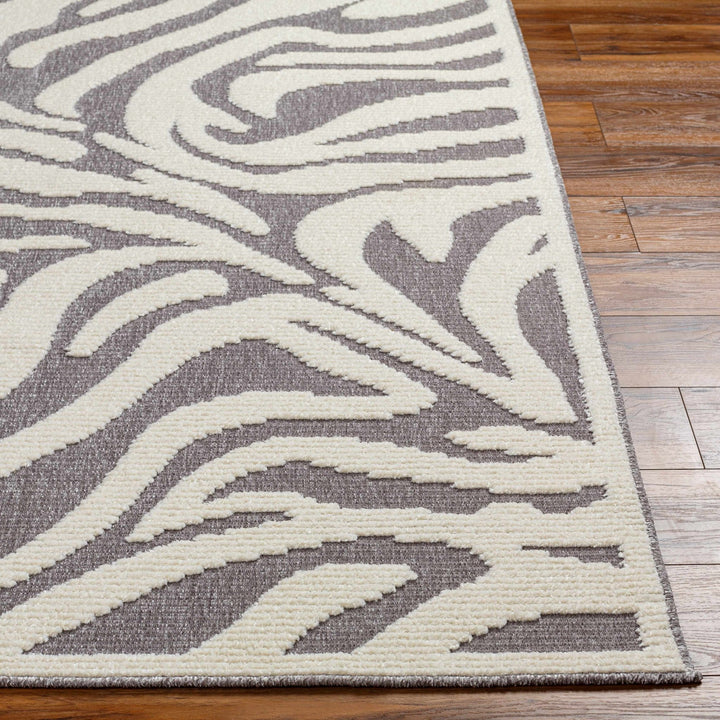 Keto Modern Gray And Ivory Zebra Rug - The Rug Decor