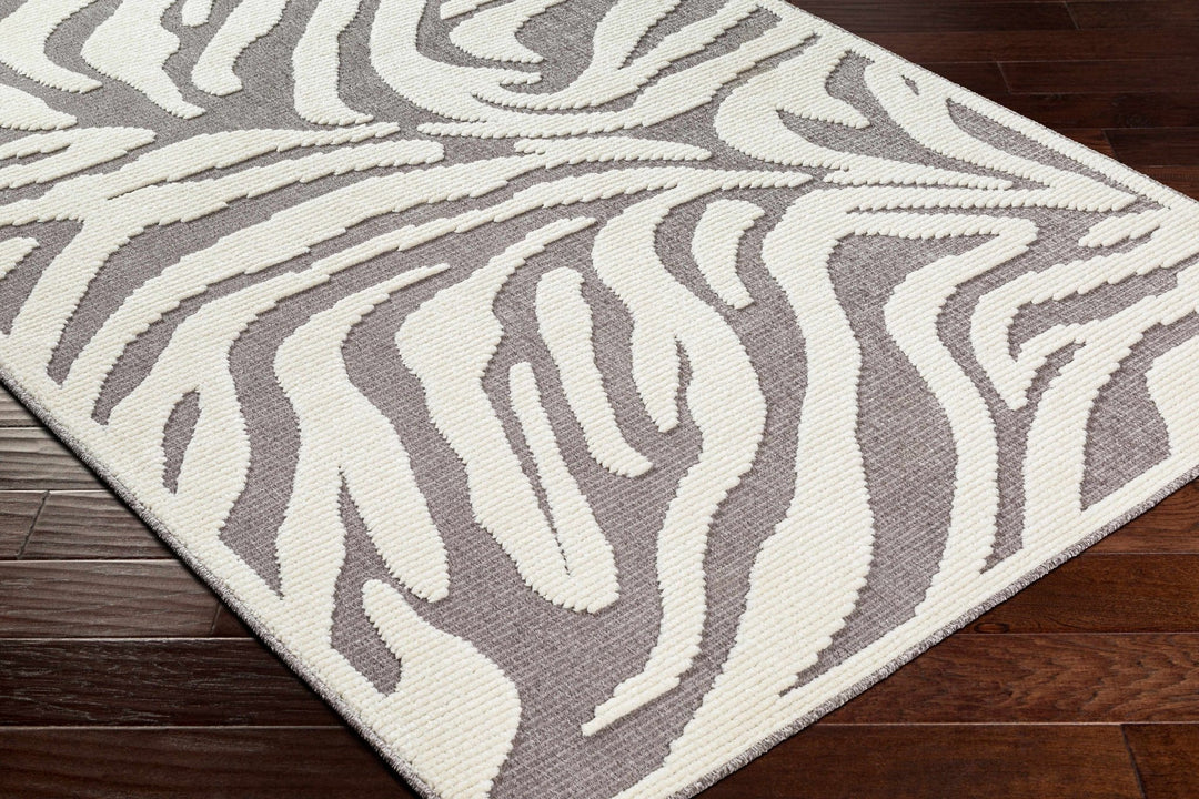 Keto Modern Gray And Ivory Zebra Rug - The Rug Decor