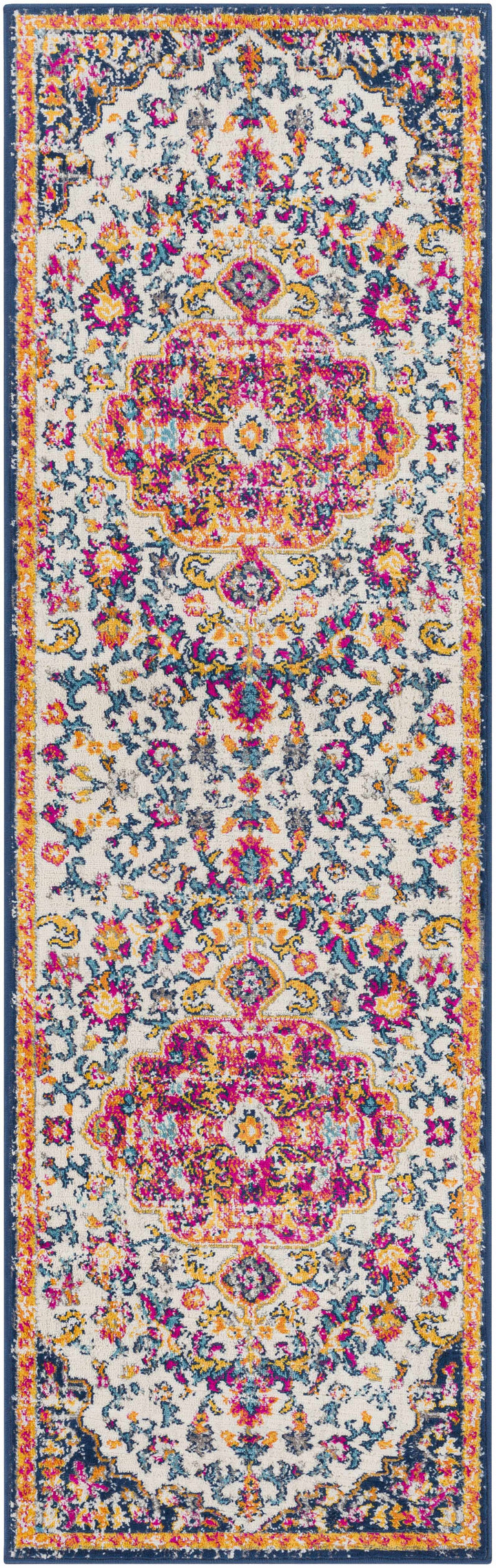 Kialla Pink And Blue Traditional Style Area Rug