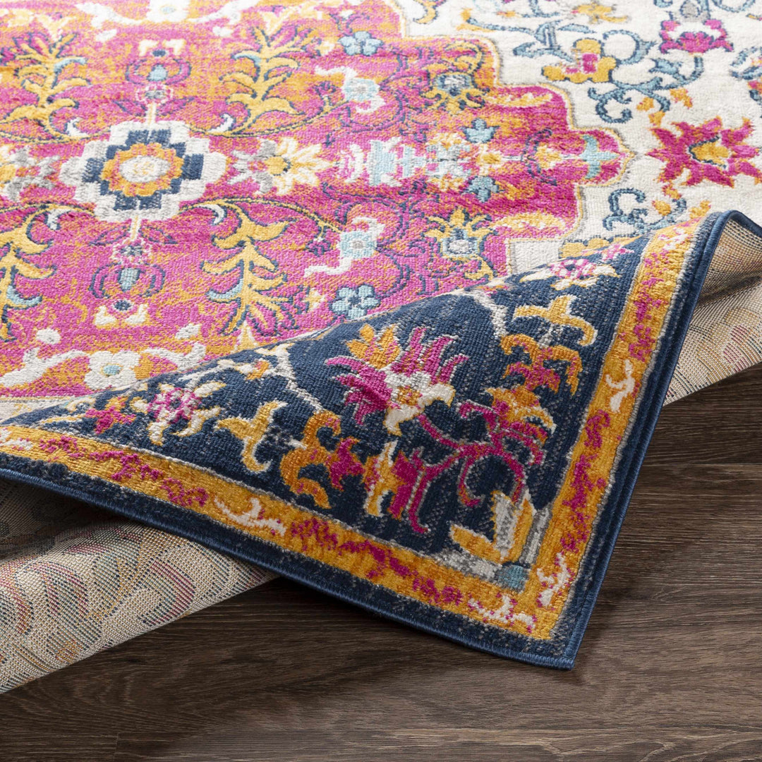Kialla Pink And Blue Traditional Style Area Rug