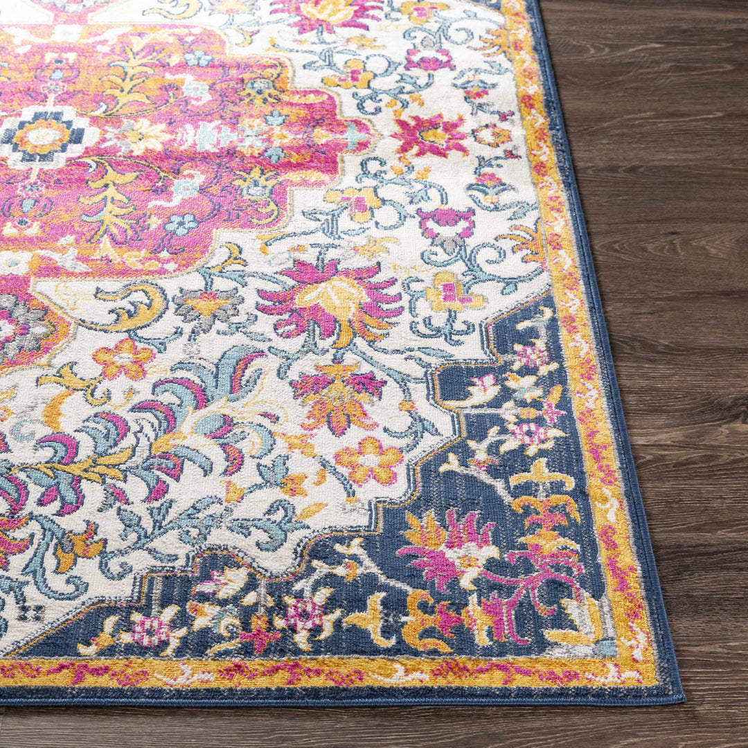 Kialla Pink And Blue Traditional Style Area Rug
