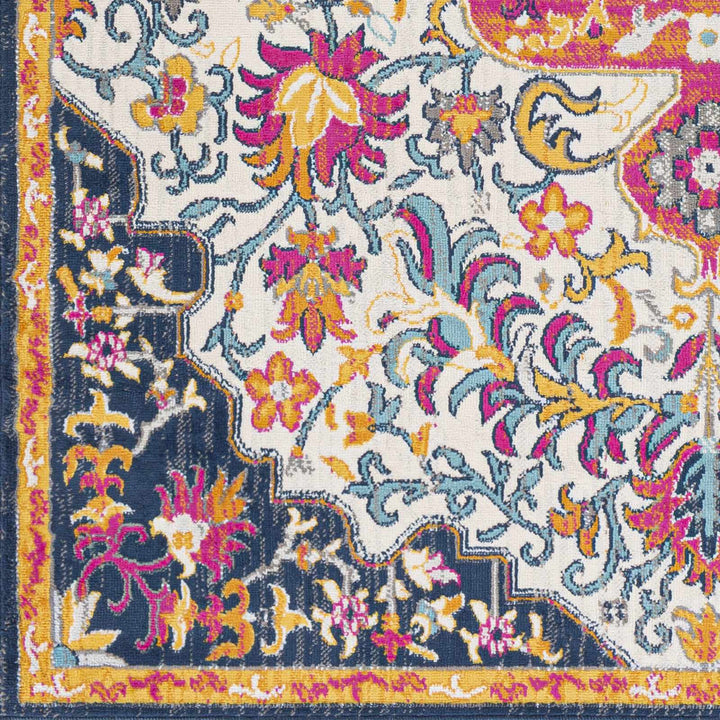 Kialla Pink And Blue Traditional Style Area Rug