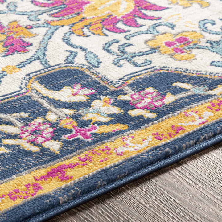 Kialla Pink And Blue Traditional Style Area Rug