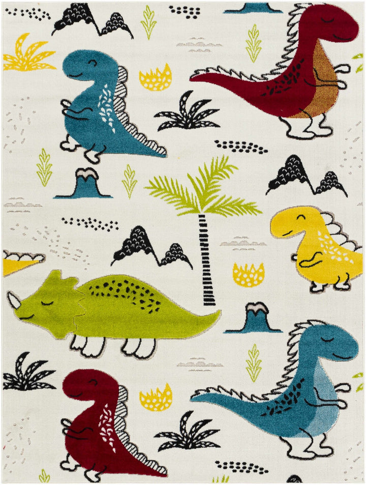 Kids Dianosour Colorful Jungle Playroom Area Rug - The Rug Decor