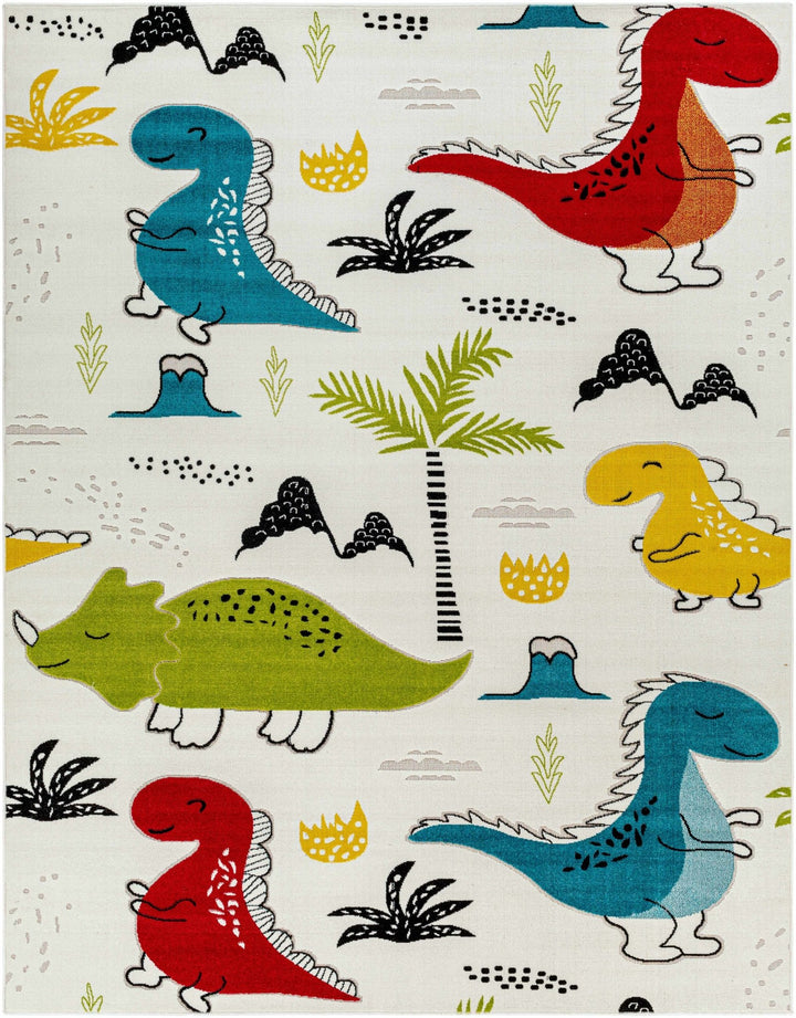 Kids Dianosour Colorful Jungle Playroom Area Rug - The Rug Decor