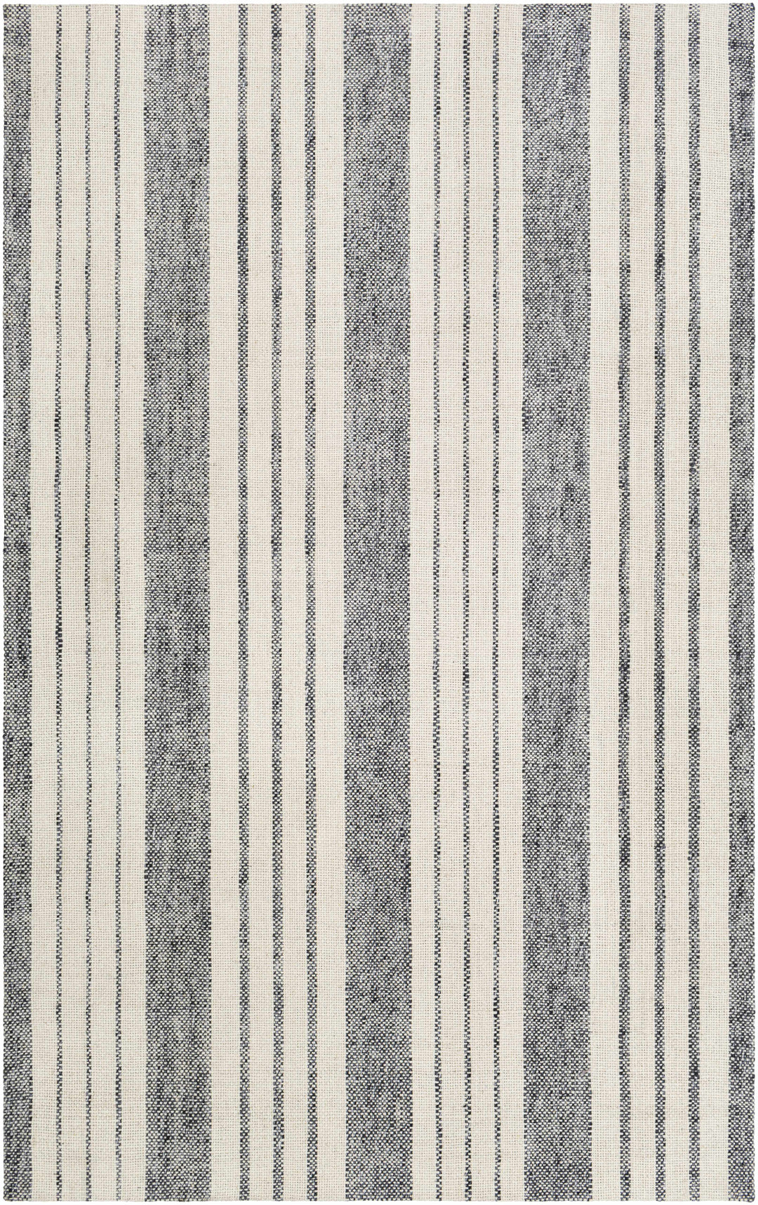 Kilmore Ivory And Gray Modern Stripe Design Hand Woven Area Rug