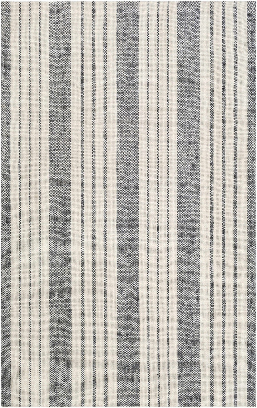 Kilmore Ivory And Gray Modern Stripe Design Hand Woven Area Rug - The Rug Decor