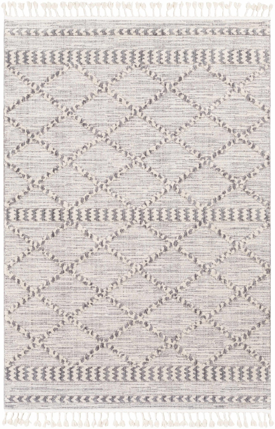 Kincheloe Modern Style Ivory And Gray Area Rug - The Rug Decor