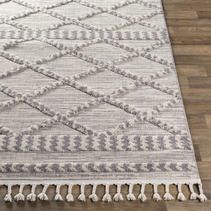 Kincheloe Modern Style Ivory And Gray Area Rug - The Rug Decor