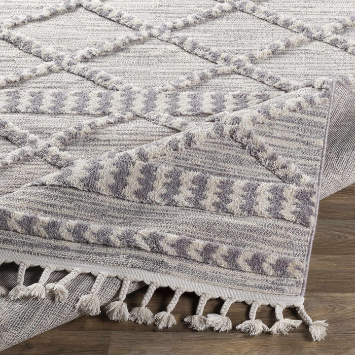 Kincheloe Modern Style Ivory And Gray Area Rug - The Rug Decor