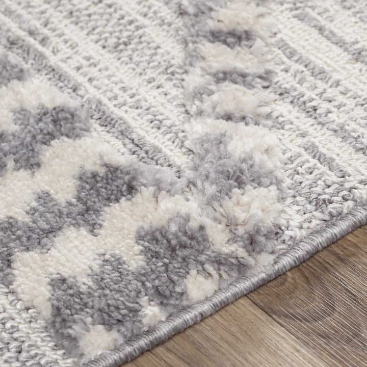 Kincheloe Modern Style Ivory And Gray Area Rug - The Rug Decor