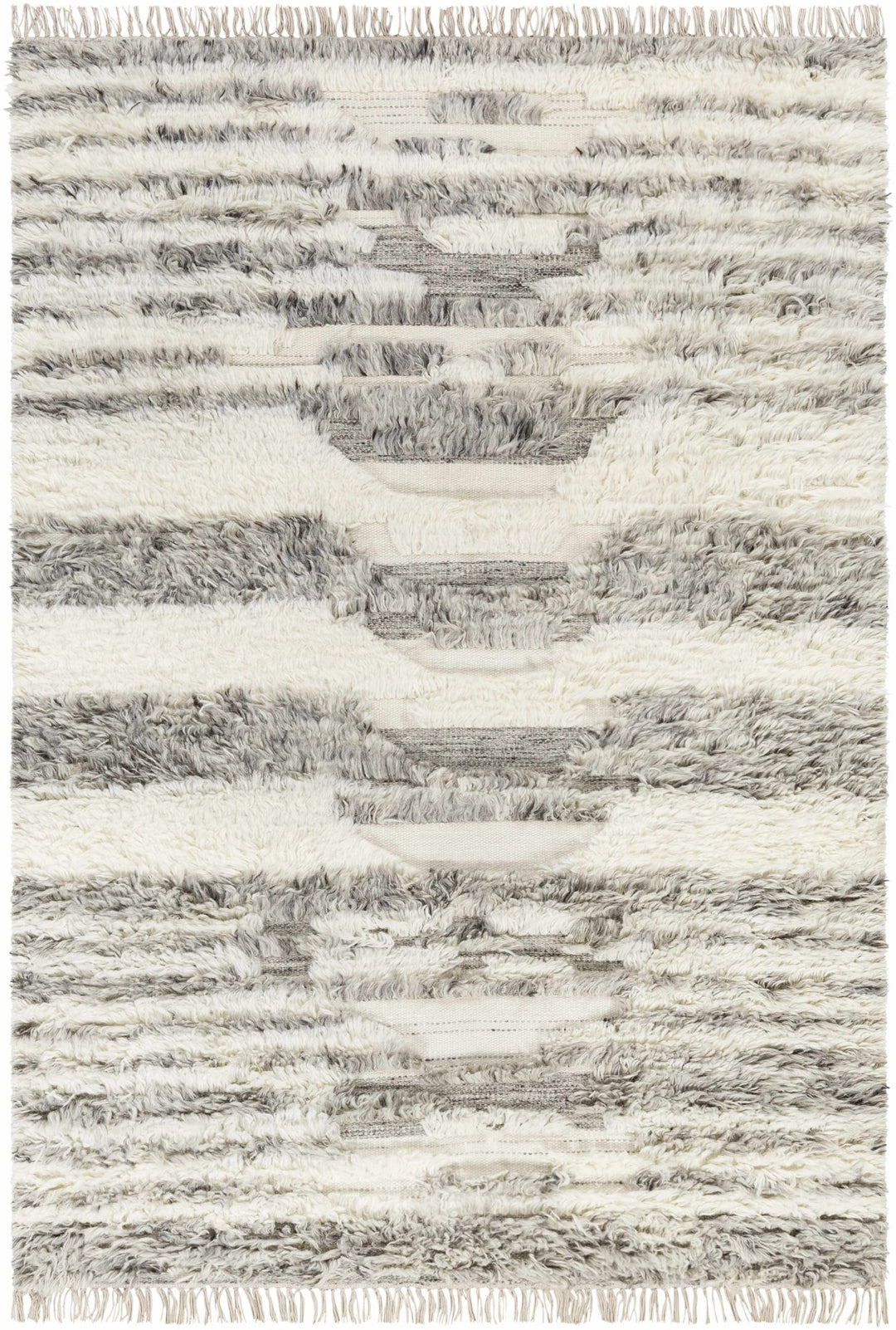 Kingsthorpe Modern Style Ivory And Gray Hand Woven Area Rug - The Rug Decor