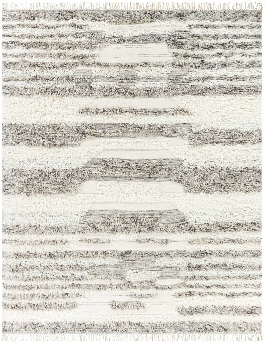 Kingsthorpe Modern Style Ivory And Gray Hand Woven Area Rug - The Rug Decor