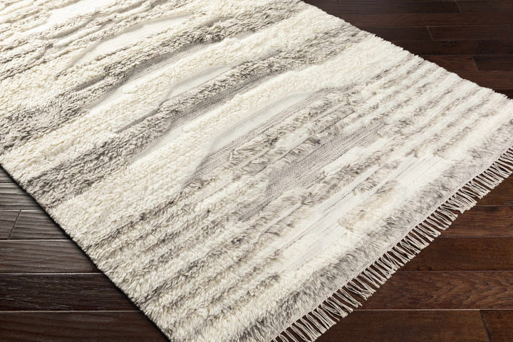 Kingsthorpe Modern Style Ivory And Gray Hand Woven Area Rug - The Rug Decor