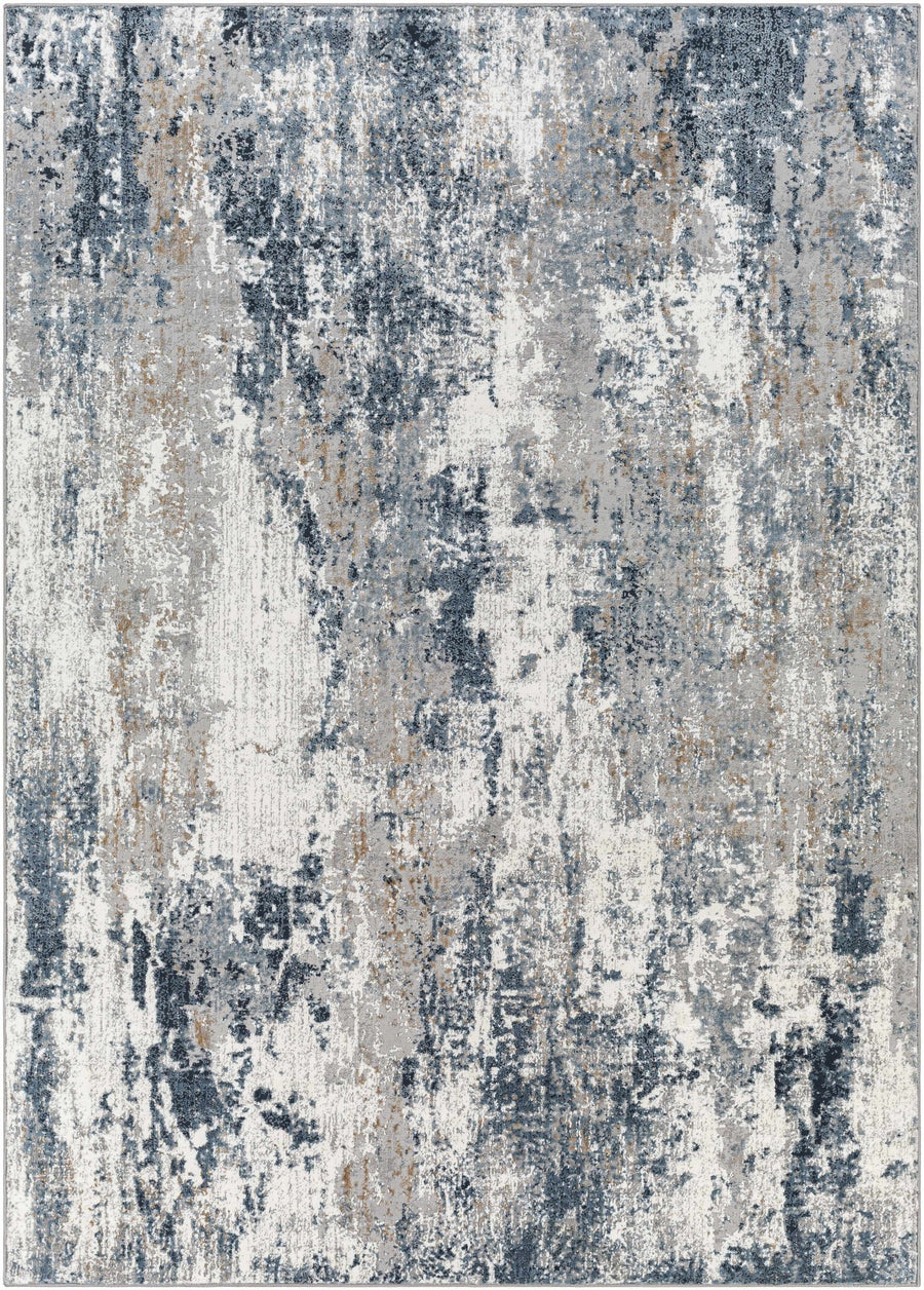 Kipkelion Modern Abstract Design Blue And Gray Area Rug - The Rug Decor