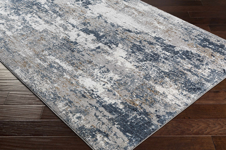 Kipkelion Modern Abstract Design Blue And Gray Area Rug - The Rug Decor