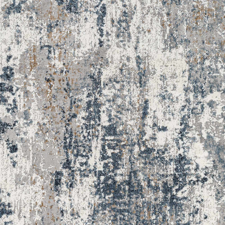 Kipkelion Modern Abstract Design Blue And Gray Area Rug - The Rug Decor