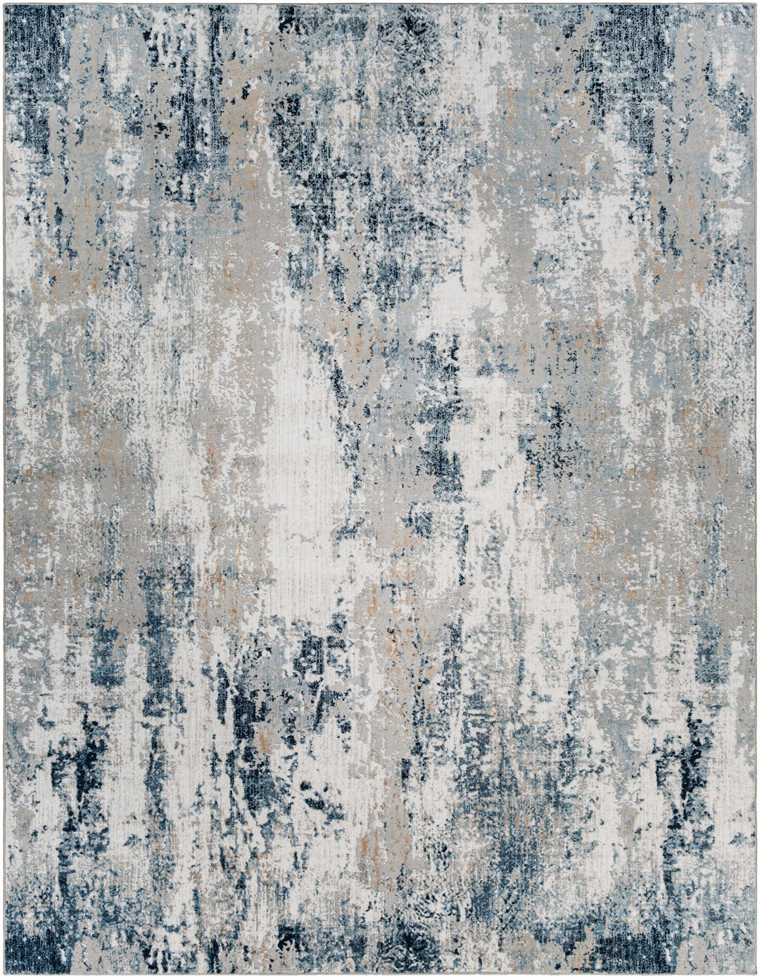 Kipkelion Modern Abstract Design Blue And Gray Area Rug - The Rug Decor