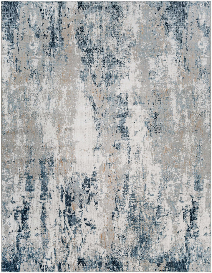 Kipkelion Modern Abstract Design Blue And Gray Area Rug - The Rug Decor