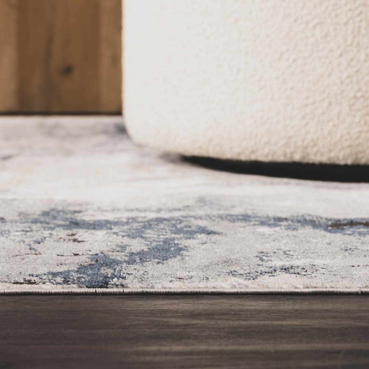 Kirkland Contemporary Style Dark Blue Marble Rug - The Rug Decor