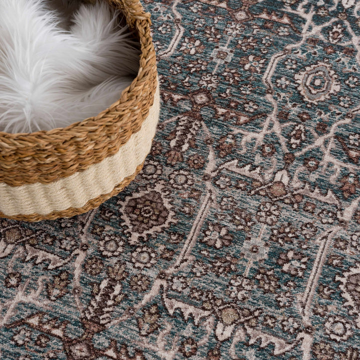 Kitango Traditional Charcoal And Brown Area Rug - The Rug Decor