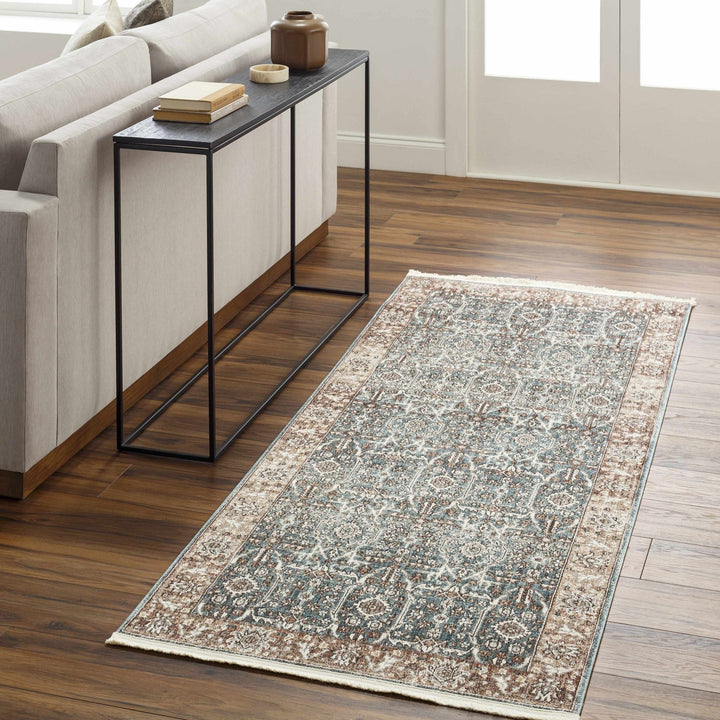 Kitango Traditional Charcoal And Brown Area Rug - The Rug Decor
