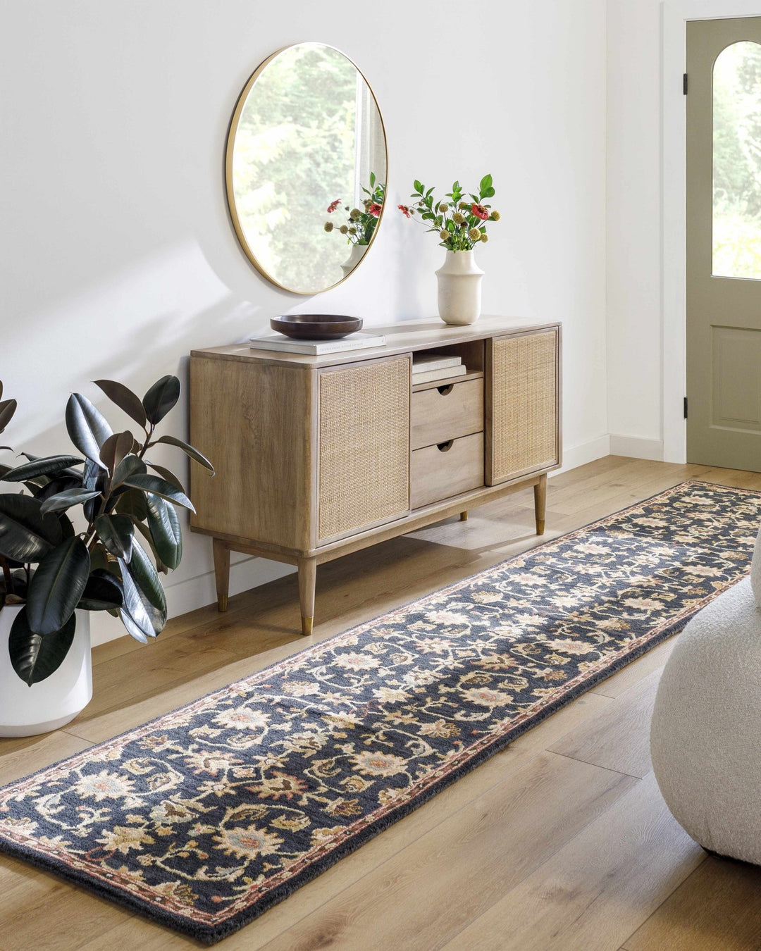 Kittredge Traditional Design Taupe Hand Tufted Wool Rug - The Rug Decor