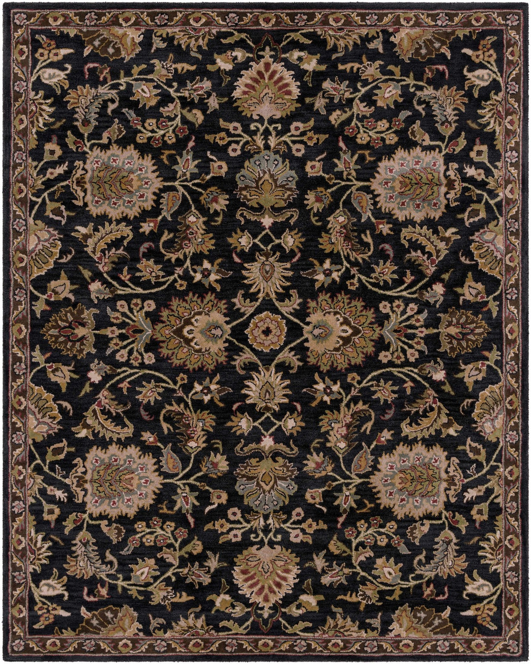 Kittredge Traditional Design Taupe Hand Tufted Wool Rug - The Rug Decor