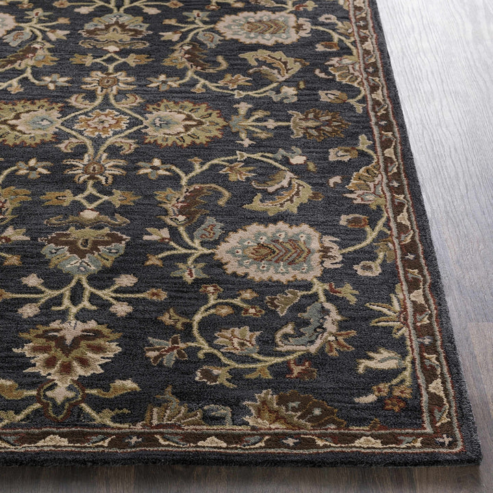 Kittredge Traditional Design Taupe Hand Tufted Wool Rug - The Rug Decor