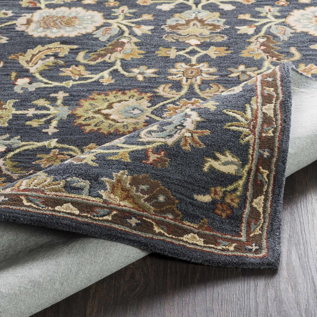 Kittredge Traditional Design Taupe Hand Tufted Wool Rug - The Rug Decor